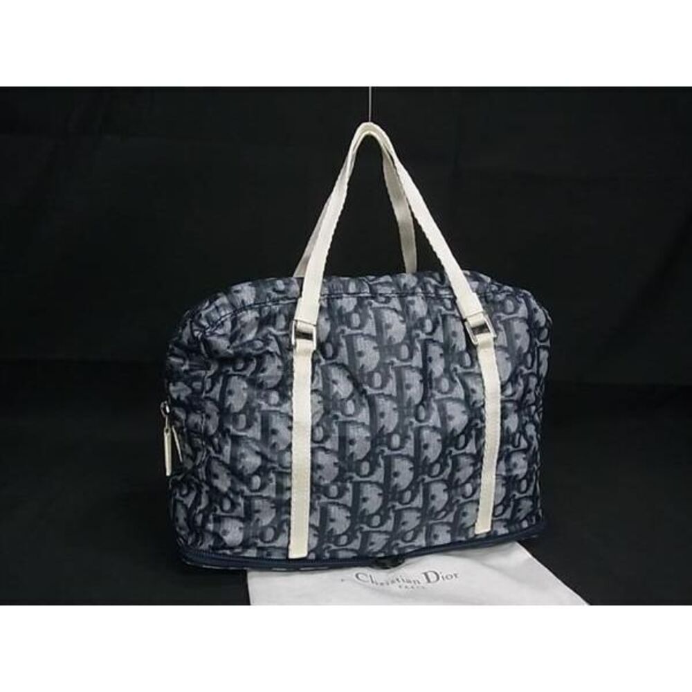 Christian Dior Trotter Eco Bag Handbag Navy Blue